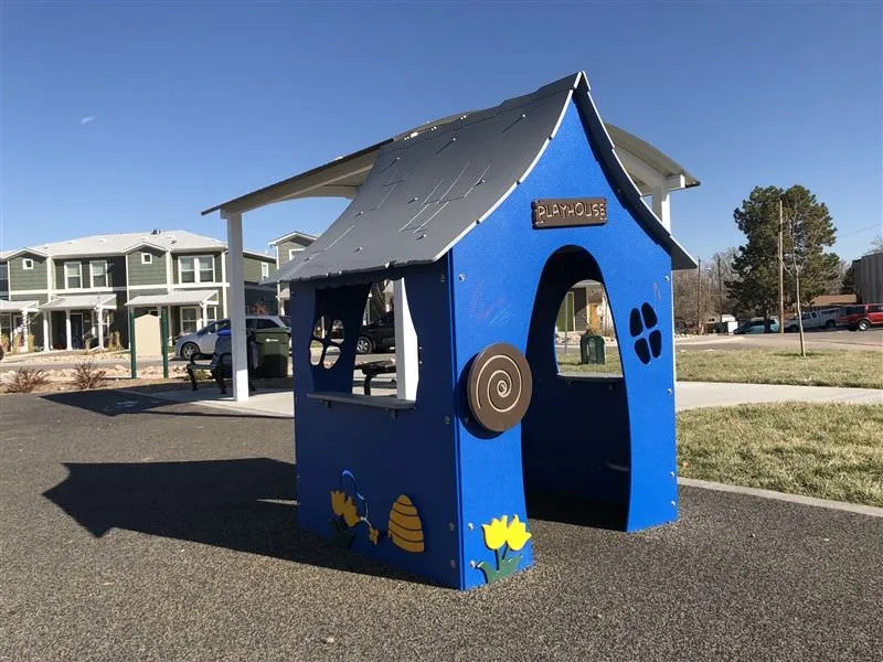 Small kids playhouse at Sheridan Square Park